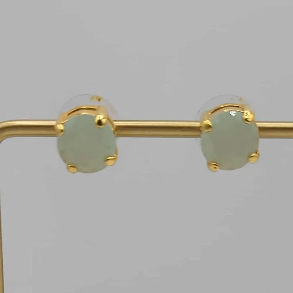 J Crew Green Stone Gold Tone Studs NWOT!  NEW!